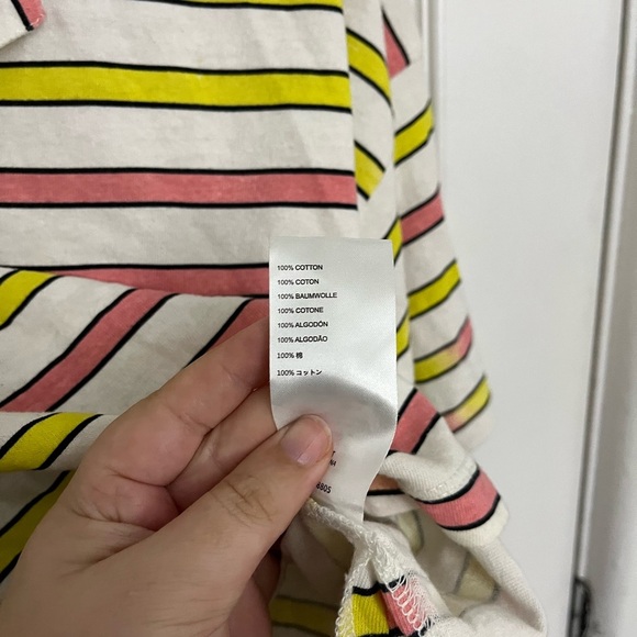 Urban Outfitters Pink and Yellow Striped Crop Top - Picture 6 of 6